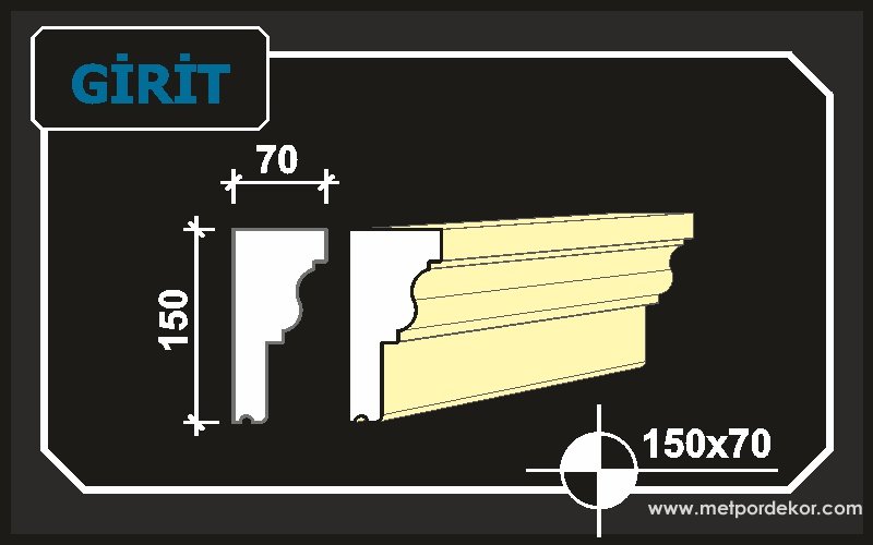 girit denizlik söve modeli 15cm x 7cm