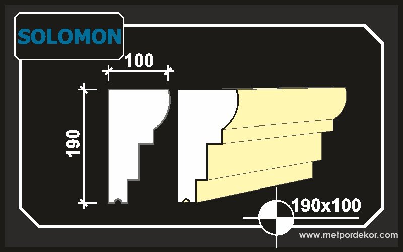 solomon denizlik söve modeli 19cm x 10cm